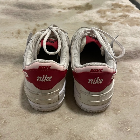 Nike Air Force 1 in Off White w/ Red & Pink - Picture 3 of 5